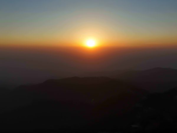 Sun Rise View From Hotel Crags