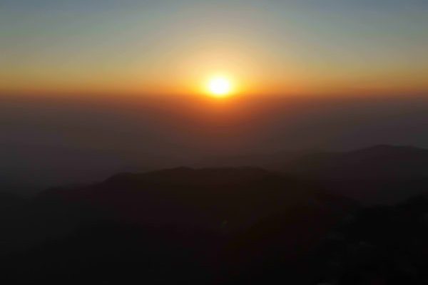 Sun Rise View From Hotel Crags